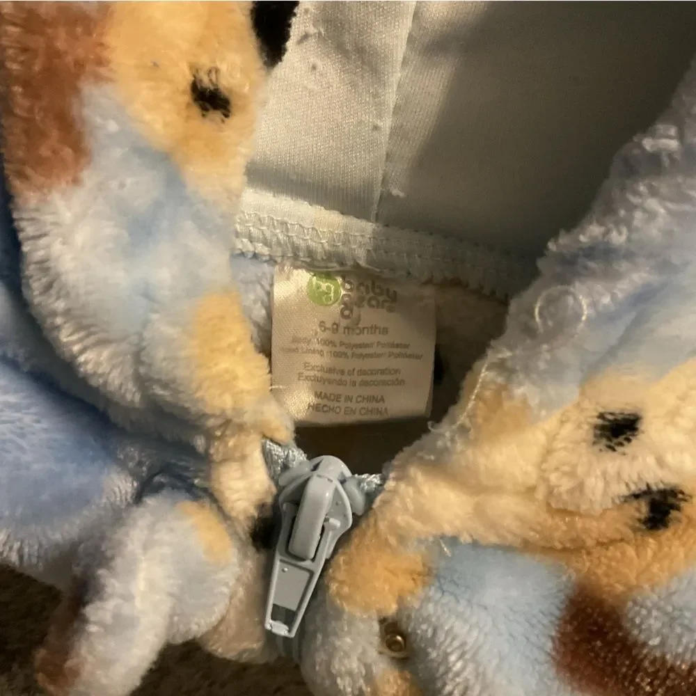 Baby Boy 5 Piece Warm Zip Up Onesie Bundle Lot Size 9M